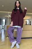 Conrad Oversized Boxy Knit Maroon /20=